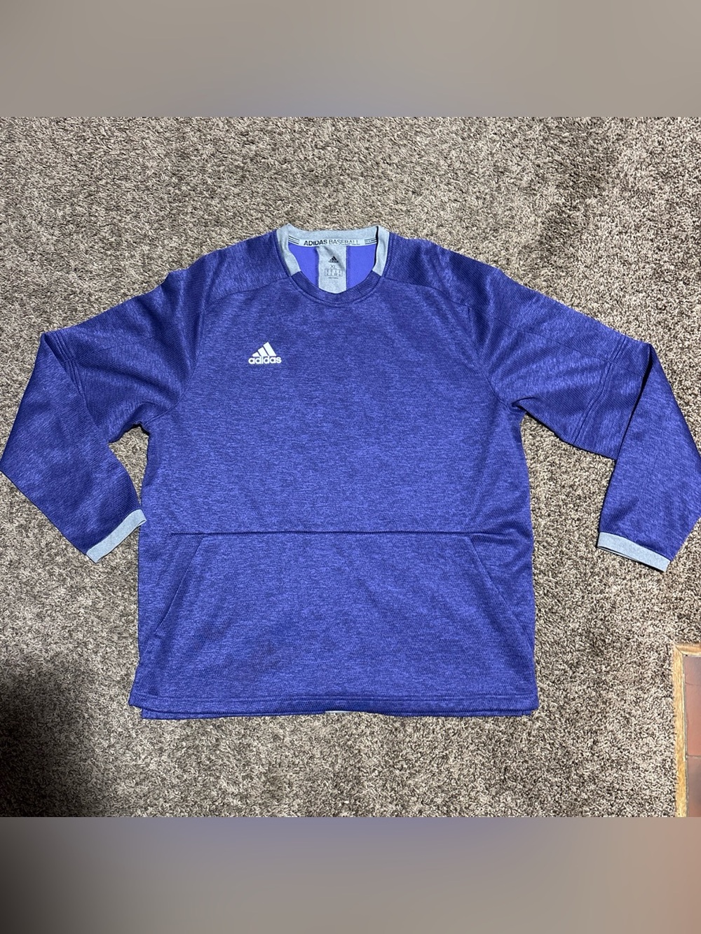 Adidas Baseball Fielder's Choice 2.0 Fleece Pullover Sweatshirt - Purple - Men's